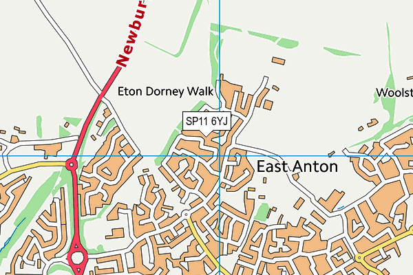SP11 6YJ map - OS VectorMap District (Ordnance Survey) SP11 6YJ map - OS VectorMap District (Ordnance Survey)