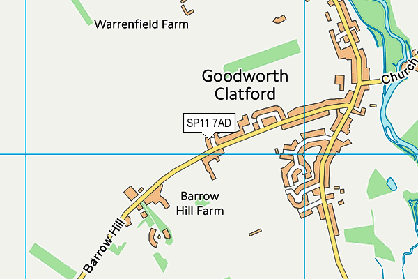 SP11 7AD map - OS VectorMap District (Ordnance Survey) SP11 7AD map - OS VectorMap District (Ordnance Survey)
