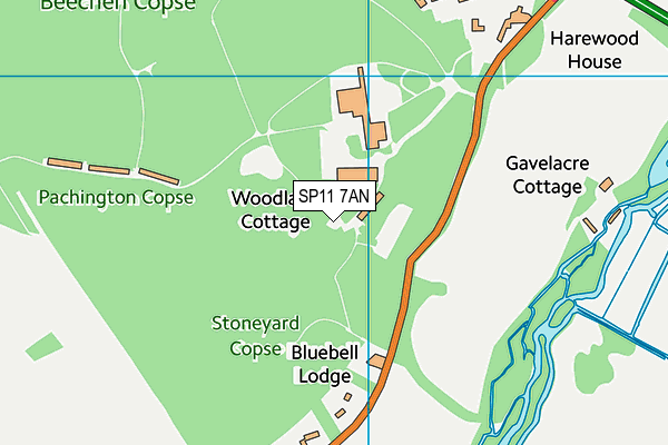 SP11 7AN map - OS VectorMap District (Ordnance Survey) SP11 7AN map - OS VectorMap District (Ordnance Survey)
