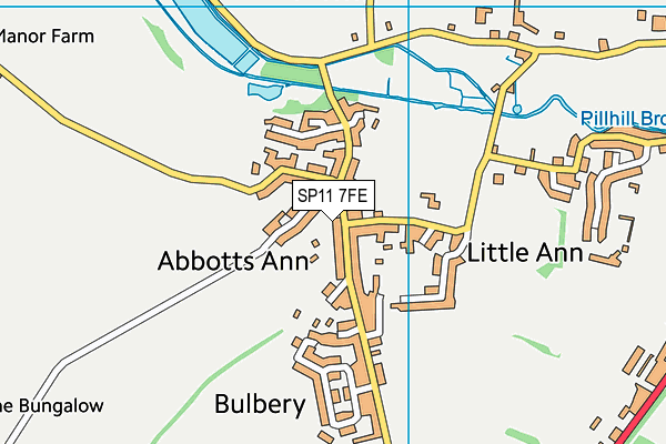 SP11 7FE map - OS VectorMap District (Ordnance Survey) SP11 7FE map - OS VectorMap District (Ordnance Survey)