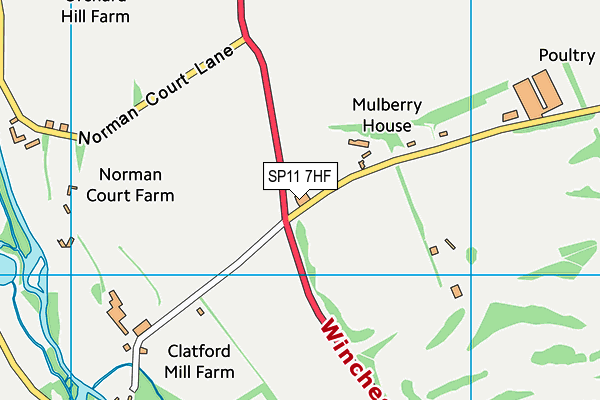 SP11 7HF map - OS VectorMap District (Ordnance Survey) SP11 7HF map - OS VectorMap District (Ordnance Survey)