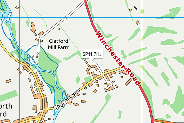 SP11 7HJ map - OS VectorMap District (Ordnance Survey) SP11 7HJ map - OS VectorMap District (Ordnance Survey)