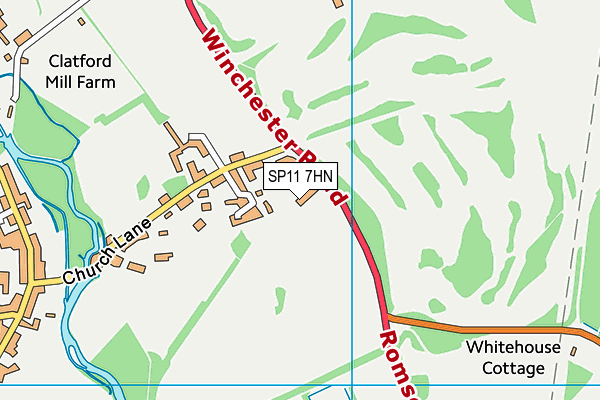 SP11 7HN map - OS VectorMap District (Ordnance Survey) SP11 7HN map - OS VectorMap District (Ordnance Survey)