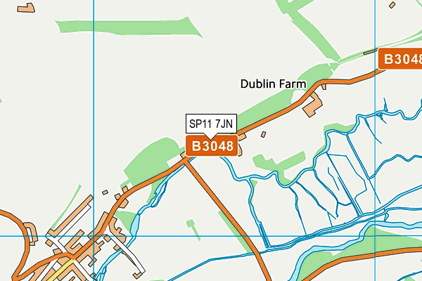 SP11 7JN map - OS VectorMap District (Ordnance Survey)