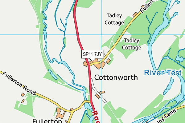 SP11 7JY map - OS VectorMap District (Ordnance Survey) SP11 7JY map - OS VectorMap District (Ordnance Survey)