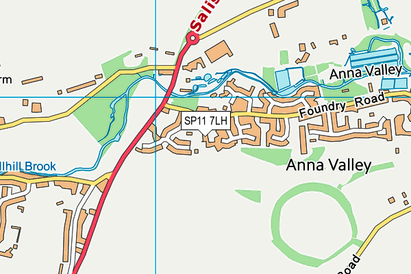 SP11 7LH map - OS VectorMap District (Ordnance Survey) SP11 7LH map - OS VectorMap District (Ordnance Survey)