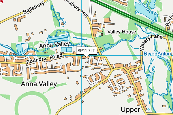 SP11 7LT map - OS VectorMap District (Ordnance Survey) SP11 7LT map - OS VectorMap District (Ordnance Survey)