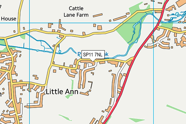 SP11 7NL map - OS VectorMap District (Ordnance Survey) SP11 7NL map - OS VectorMap District (Ordnance Survey)