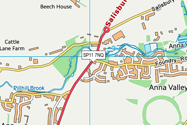 SP11 7NQ map - OS VectorMap District (Ordnance Survey) SP11 7NQ map - OS VectorMap District (Ordnance Survey)