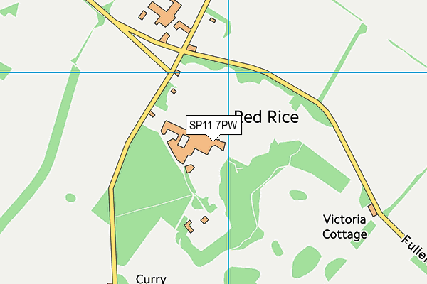 SP11 7PW map - OS VectorMap District (Ordnance Survey) SP11 7PW map - OS VectorMap District (Ordnance Survey)