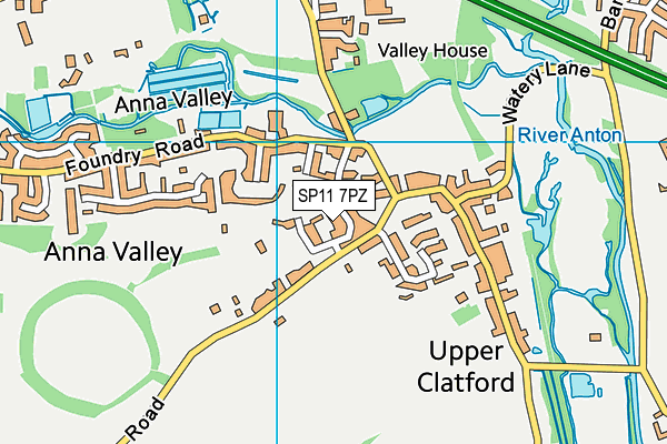 SP11 7PZ map - OS VectorMap District (Ordnance Survey) SP11 7PZ map - OS VectorMap District (Ordnance Survey)