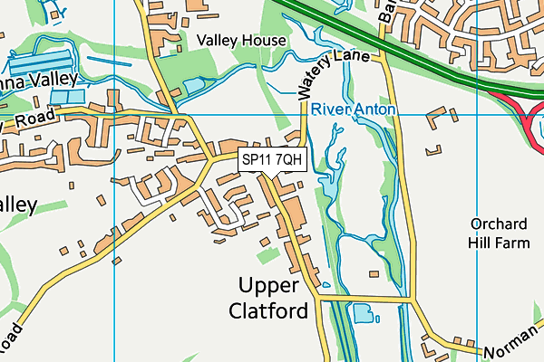 SP11 7QH map - OS VectorMap District (Ordnance Survey) SP11 7QH map - OS VectorMap District (Ordnance Survey)