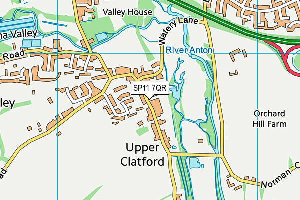 SP11 7QR map - OS VectorMap District (Ordnance Survey) SP11 7QR map - OS VectorMap District (Ordnance Survey)