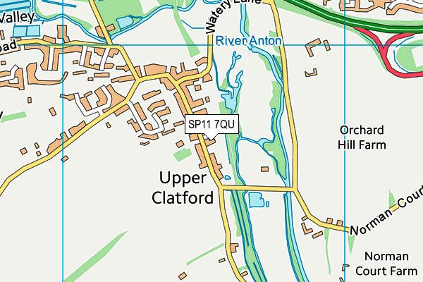 SP11 7QU map - OS VectorMap District (Ordnance Survey) SP11 7QU map - OS VectorMap District (Ordnance Survey)