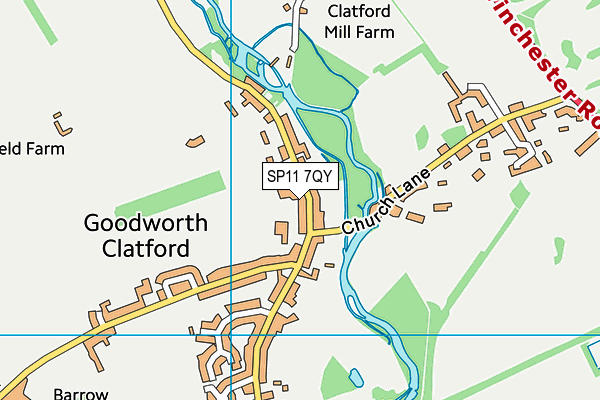 SP11 7QY map - OS VectorMap District (Ordnance Survey) SP11 7QY map - OS VectorMap District (Ordnance Survey)