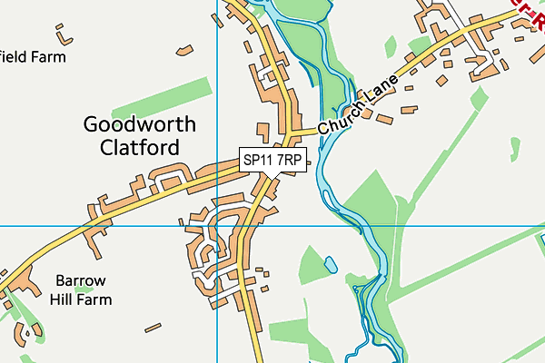 SP11 7RP map - OS VectorMap District (Ordnance Survey) SP11 7RP map - OS VectorMap District (Ordnance Survey)