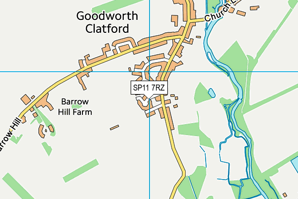SP11 7RZ map - OS VectorMap District (Ordnance Survey) SP11 7RZ map - OS VectorMap District (Ordnance Survey)