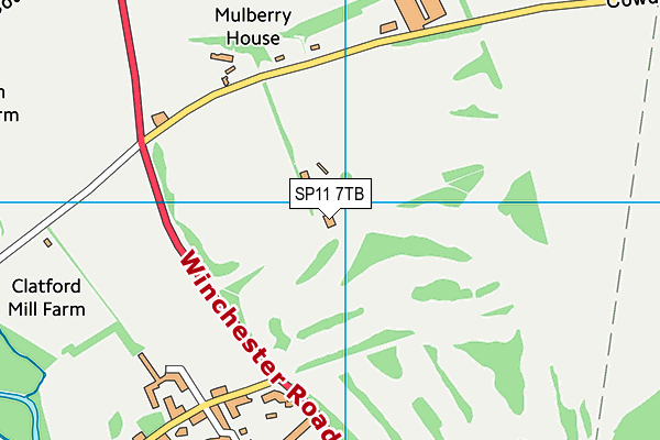 SP11 7TB map - OS VectorMap District (Ordnance Survey) SP11 7TB map - OS VectorMap District (Ordnance Survey)