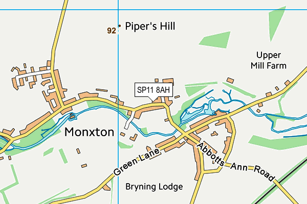 SP11 8AH map - OS VectorMap District (Ordnance Survey) SP11 8AH map - OS VectorMap District (Ordnance Survey)