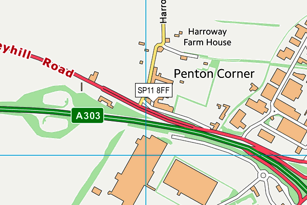 SP11 8FF map - OS VectorMap District (Ordnance Survey) SP11 8FF map - OS VectorMap District (Ordnance Survey)