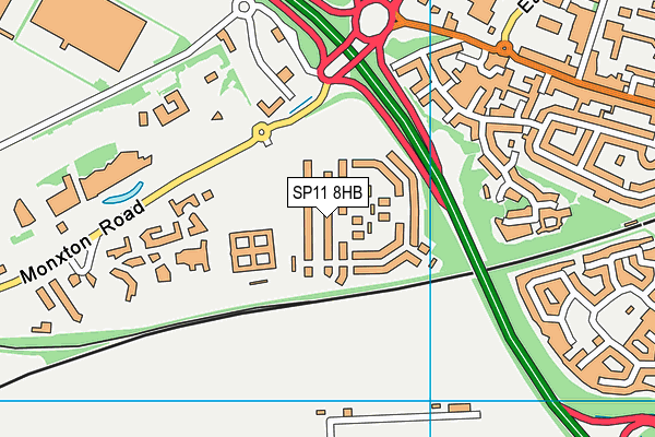 SP11 8HB map - OS VectorMap District (Ordnance Survey)