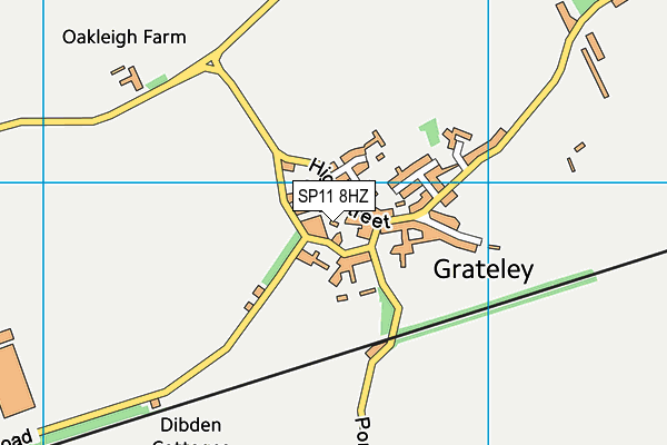 SP11 8HZ map - OS VectorMap District (Ordnance Survey) SP11 8HZ map - OS VectorMap District (Ordnance Survey)