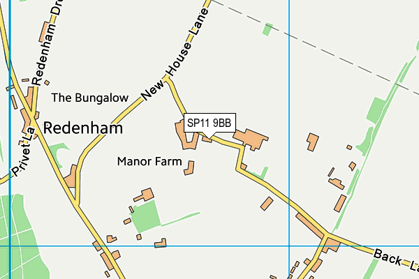 SP11 9BB map - OS VectorMap District (Ordnance Survey) SP11 9BB map - OS VectorMap District (Ordnance Survey)