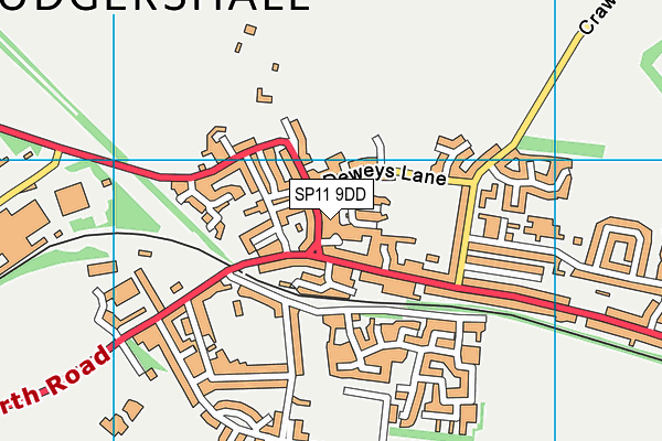SP11 9DD map - OS VectorMap District (Ordnance Survey) SP11 9DD map - OS VectorMap District (Ordnance Survey)