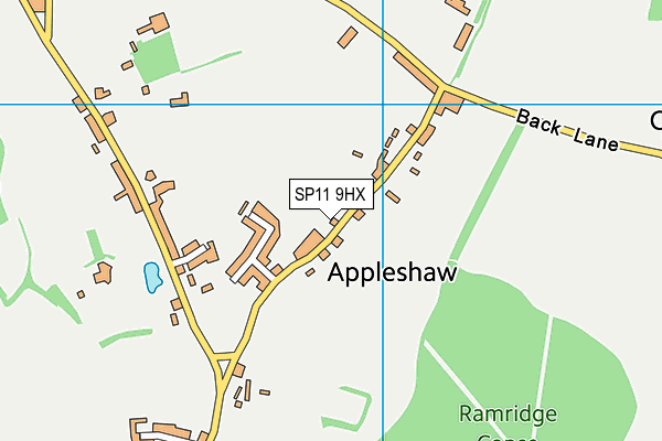 SP11 9HX map - OS VectorMap District (Ordnance Survey) SP11 9HX map - OS VectorMap District (Ordnance Survey)