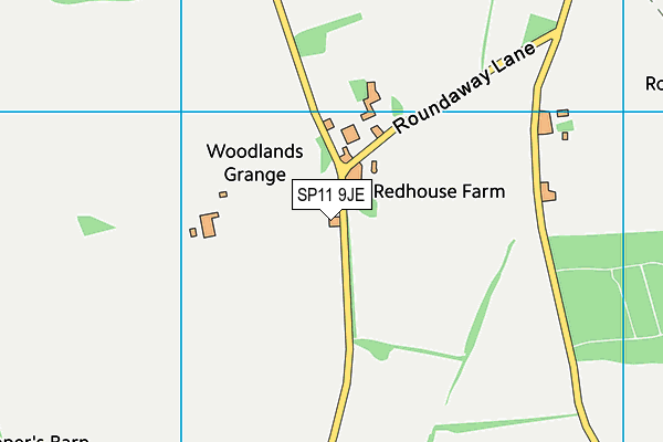 SP11 9JE map - OS VectorMap District (Ordnance Survey) SP11 9JE map - OS VectorMap District (Ordnance Survey)