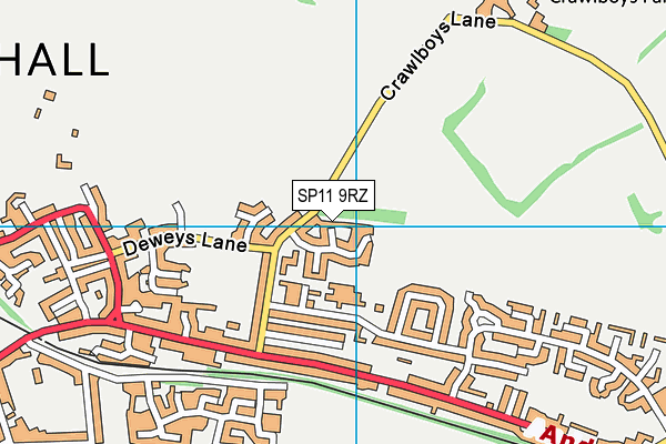 SP11 9RZ map - OS VectorMap District (Ordnance Survey) SP11 9RZ map - OS VectorMap District (Ordnance Survey)