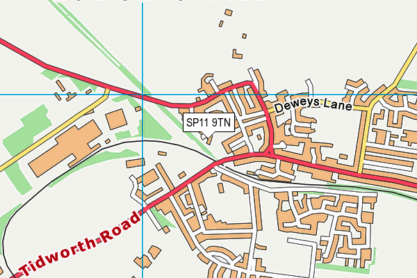 SP11 9TN map - OS VectorMap District (Ordnance Survey) SP11 9TN map - OS VectorMap District (Ordnance Survey)