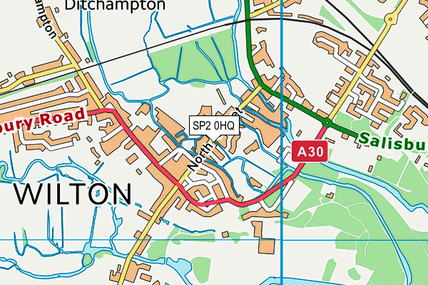 SP2 0HQ map - OS VectorMap District (Ordnance Survey) SP2 0HQ map - OS VectorMap District (Ordnance Survey)