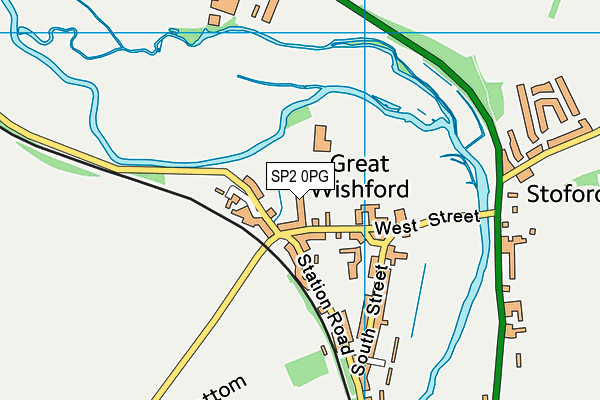 SP2 0PG map - OS VectorMap District (Ordnance Survey) SP2 0PG map - OS VectorMap District (Ordnance Survey)