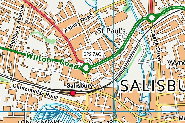 SP2 7AQ map - OS VectorMap District (Ordnance Survey) SP2 7AQ map - OS VectorMap District (Ordnance Survey)