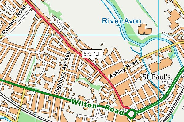 SP2 7LT map - OS VectorMap District (Ordnance Survey) SP2 7LT map - OS VectorMap District (Ordnance Survey)