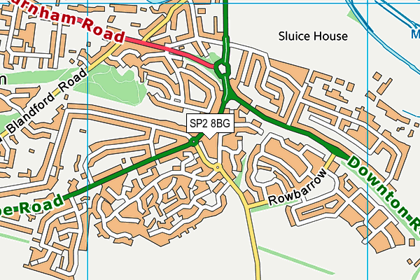 SP2 8BG map - OS VectorMap District (Ordnance Survey) SP2 8BG map - OS VectorMap District (Ordnance Survey)