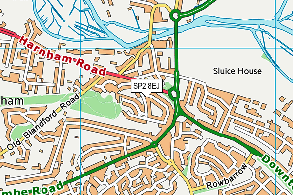 SP2 8EJ map - OS VectorMap District (Ordnance Survey) SP2 8EJ map - OS VectorMap District (Ordnance Survey)