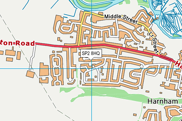 SP2 8HQ map - OS VectorMap District (Ordnance Survey) SP2 8HQ map - OS VectorMap District (Ordnance Survey)