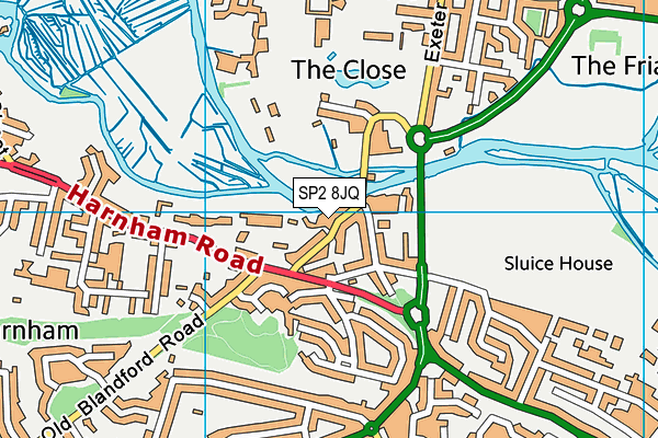 SP2 8JQ map - OS VectorMap District (Ordnance Survey) SP2 8JQ map - OS VectorMap District (Ordnance Survey)