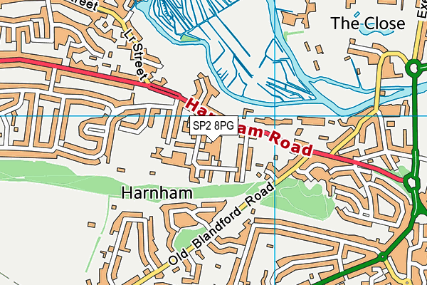 SP2 8PG map - OS VectorMap District (Ordnance Survey) SP2 8PG map - OS VectorMap District (Ordnance Survey)