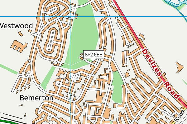 SP2 9EE map - OS VectorMap District (Ordnance Survey) SP2 9EE map - OS VectorMap District (Ordnance Survey)