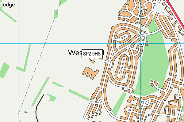 SP2 9HS map - OS VectorMap District (Ordnance Survey) SP2 9HS map - OS VectorMap District (Ordnance Survey)