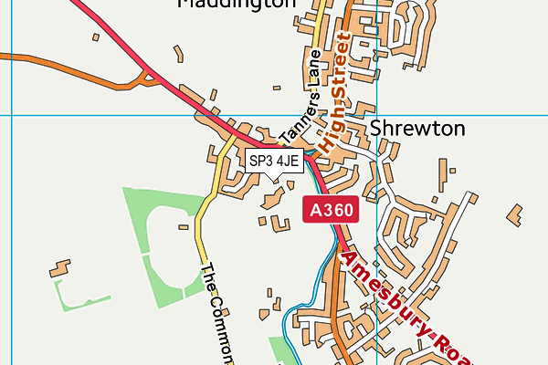 SP3 4JE map - OS VectorMap District (Ordnance Survey) SP3 4JE map - OS VectorMap District (Ordnance Survey)