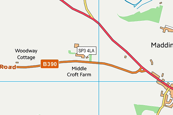 SP3 4LA map - OS VectorMap District (Ordnance Survey) SP3 4LA map - OS VectorMap District (Ordnance Survey)