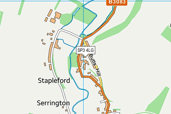 SP3 4LG map - OS VectorMap District (Ordnance Survey) SP3 4LG map - OS VectorMap District (Ordnance Survey)