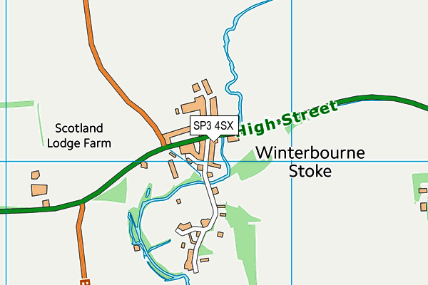 SP3 4SX map - OS VectorMap District (Ordnance Survey) SP3 4SX map - OS VectorMap District (Ordnance Survey)