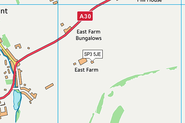 SP3 5JE map - OS VectorMap District (Ordnance Survey) SP3 5JE map - OS VectorMap District (Ordnance Survey)