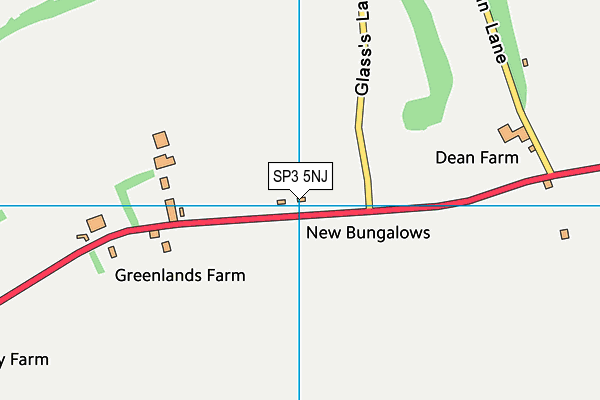 SP3 5NJ map - OS VectorMap District (Ordnance Survey) SP3 5NJ map - OS VectorMap District (Ordnance Survey)