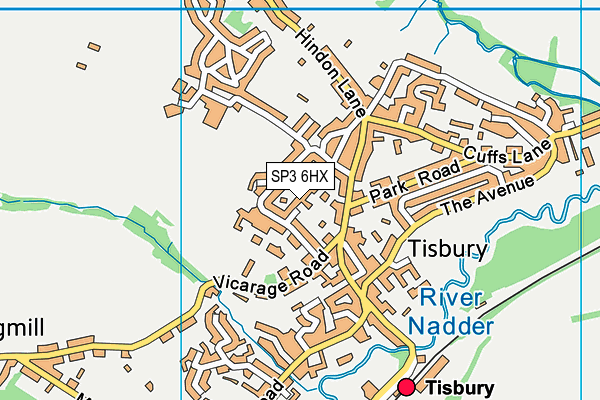 SP3 6HX map - OS VectorMap District (Ordnance Survey) SP3 6HX map - OS VectorMap District (Ordnance Survey)